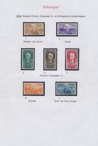 Oost-Afrika, 1936/1942, verzameling op bladen, incl. strafport, zm