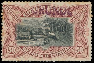 N° 17B/21B, 6 valeurs avec surcharge 