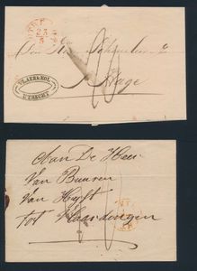 Vorläufer Niederländisch, 7 Stücke, aus Amsterdam, 's-Hertogenbosch, Utrecht, Zwolle, mehrere Stempel und Tarif, siehe Scans, einwandfrei