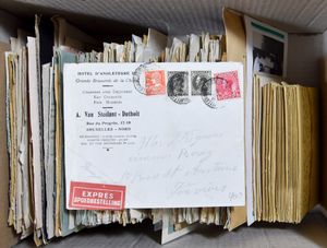 Samenstelling 700 brieven, diverse uitgiften, overwegend voor 1950, w.o. expres, aangetekend, zm/m/ntz