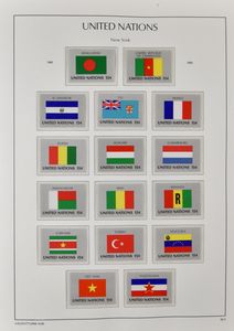 Flag series, stamps and sheetlets in album, 1980/1989 and 1997/2001 only the sheetlets, vf (Yv. €1,260)