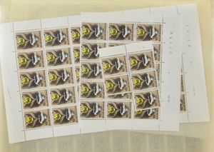 1960/1978 Voorraad vellen en veldelen, sommige met vochtschade (deze zijn NIET meegeteld), interessant voor variëteiten en curiositeiten, ntz (Frankeerwaarde: 198.423 BEF)