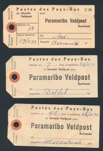 1970/1973 Etiquette de poste de campagne : 