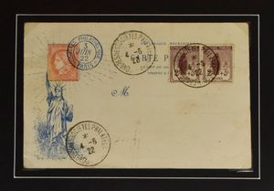 100 jaar postzegels, verzameling zegels en brieven met veel tentoonstellingsuitgiftes, w.o. PEXIP blok 1937 **, 1949 centenaire diversen, vignetten, mooie koop, in klemband, zm 