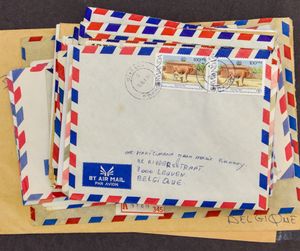 1963/2014, accumulation of 60 covers (airmail, registered), nice frankings, several scarce cancellations such as Rwamagana C, Astrida D, Butare D, Cyangugu B, Nyanza, Kigali Aero, Nyamata, Byumba, Ruhango A, Kibungo Cgiterama C, vf/f/to be checked