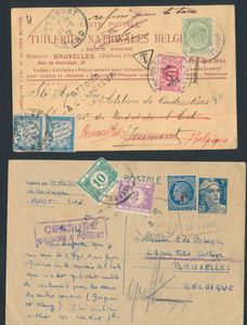 1880/1970 Prachtige collectie TX zegels, in album met meer dan 200 brieven, vanuit België en buitenland ( meerdere landen ), ook met kleinere kantoren, zm/m/ntz