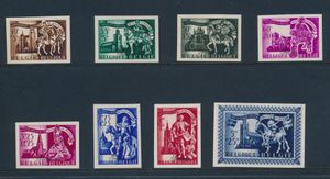 N° 631/38, ongetand *, zonder gom zoals uitgegeven, met specimen, zm (OBP €250)