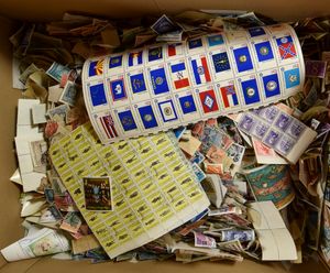 Duizenden afgeweekte zegels diverse landen, zm/m/ntz