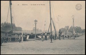 Hamme, barges at the quay, very nice condition (1 item)