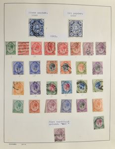 1910/1982 Album met zeer gespecialiseerde verzameling met verschillende drukken, drukfouten, kleurtinten, misperforaties, types, plaatfouten, watermerkvariëteiten, tevens strafport dienst, zelden aangeboden, zm/m