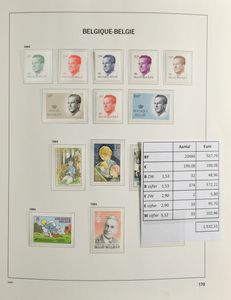 1971/2022 Verzameling in 2 Davo albums, enkel zegels, zonder blokken of boekjes, zm (Frankeerwaarde: €1.532 + 5 PRIOR en 5 aangetekend)