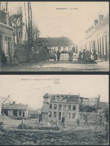 W.O. I, y compris le front Warhem (France), Kaaskerke, etc. (10 pièces)