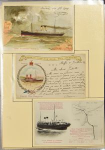 Schepen, prachtverzameling, mooi uitgewerkt zichtkaarten, foto's en documentatie, vele landen (w.o. Japan, Nederland, Duitsland, enz.) (+/-980 stuks)