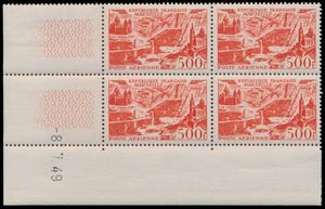 PA 24/27 Zichten, de serie in blokken van 4 zegels met coins datés 49, zm (Yv. €553)