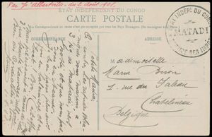 1908, picture postcard franked with OBP n° 16a 