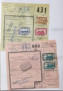 1889/1998 Ordner met postdocumenten van de stad Nieuwpoort, w.o. spoor en telegraaf, zm/m/ntz