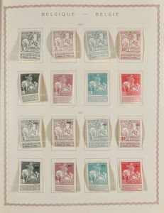 1894/1945 Verzameling in oud album, w.o. Caritas *, 221/33 *, 1° Orval *, BL 5 **, SP, zm/m