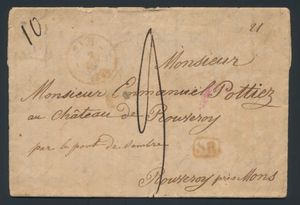 1838, voorloper met inhoud, vanuit Gand, dd. 2 november 1838, naar geadresseerde 