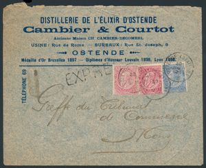 Verzameling van 12 enveloppen EXPRESS w.o. de afzender 