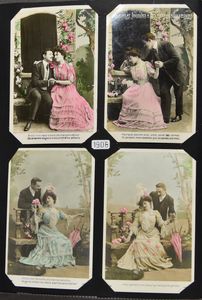 Romantiek, koppeltjes, 1906/1908, mooie samenstelling (265 stuks)