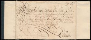 1735 Voorloper met belangrijke inhoud, de overlijdensaankondiging van Le Duc Ferdinand-Albert II van Brunswick-Wolfenbüffel. DD, 9 september 1735 aan zijne Hoogheid Georges-Louis de Berghes, Prins van Luik, Graaf van Franchimont en Bouillon, geadresseerd naar Luttich (Luik), uniek document, zm