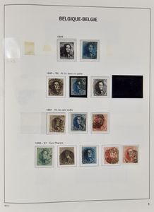 1849/1939 Betere verzameling op albumbladen, waarbij klassiek, semi-klassiek, Caritas, 5 franken, 1° Orval, 301 Kastelen, 325, Kruis van Lotharingen, Ridder, 410, zm/m