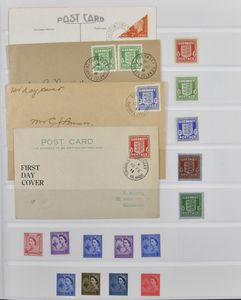 1941/1989 Collection dans l'album Lindner des émissions de guerre, complète à partir de 1969 avec des suppléments, y compris des livrets, également la première année Aurigny, tb