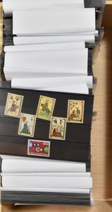 1961/1992 Schöner Vorrat auf Karten inkl. Blöcke, einwandfrei (Mi. €15.579)