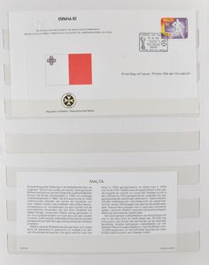 WK voetbal 1982, verzameling FDC's in 2 albums, zm