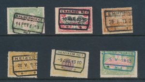 1909/1923 Mooie stempelverzameling in insteekboek, geklasseerd van A-Z w.o. kleinere stations (+/-400 zegels), zm