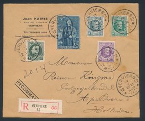 1931 N° 193, 194, 197, 216 en 304 op aangetekend schrijven 