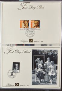 1999/2005 Verzameling FDS in 2 Davo albums, enkele dubbel, zm