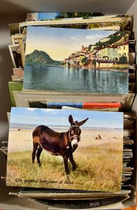 Diverse landen, o.a. België, in kleine albums en doos