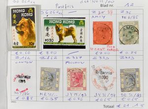 Groot aantal zegels in 2 insteekboeken en ca. 30 clubboekjes, w.o. Australië, Canada, Zuidelijk Afrika, Hongkong, zm/m/ntz