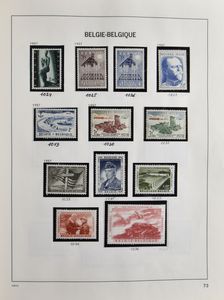 1865/2001 Verzameling in 3 Davo albums, waarbij volledige reeksen zoals Breendonk I **, Brugge * en vooral nominaal (met blokken en boekjes), zm/m