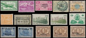 1870/1982 Verzameling LP, blokken o.a. BL 1 **, BL 2 **, BL 26 gest., BL 27/28 *, BL 30 **, KP *, TX */gest., dienst **/*, dagbladen */gest., SP gest./*/**, TR 79/99 **/*, TR 334/35 **, TR 369/72 **, BZ *, zm/m/ntz