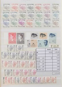 1963/2000 Verzameling/samenstelling vooral nominaal in 5 boeken en wat 1912/1962, zm/m (Frankeerwaarde: €1.372)