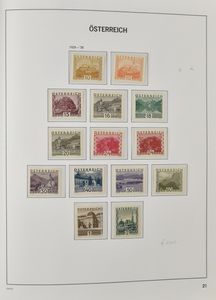 1850/2010 Verzameling in 5 Davo albums met veel betere reeksen ** w.o. landschappen 1929, beroemde personen, LP, tevens * Rotary, FIS 1933, klederdrachten **, volledig vanaf 1950, dus ook frankeergeldig, zm/m/ntz