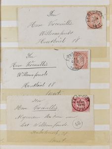 1893/1962 Samenstelling van 48 visitekaartjes omslagen, een goede basis, voor de studie van de speciale tarieven, zm/m