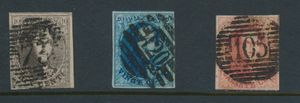 N° 10/12 Volrandig, vele griffen en verlengde kaderlijnen, zm (OBP €110)
