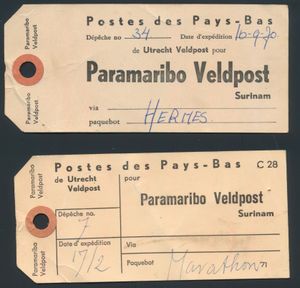 1970/1971 Etiquette de poste de campagne : 