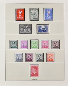 1963/2006 Quasi volledige verzameling inclusief blokken en boekjes in 7 LX Lindner albums, w.o. BL 31/32, Boudewijn bril,en wat 1957/62 zm