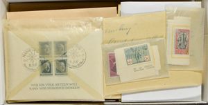 Reich, occupation, Bund, composition dans des enveloppes et des pochettes en pergamine, tb/b/àv