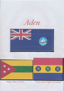 1937/1964 Mooie verzameling op bladen met frankeerreeksen George VI en E II, Kathiri State of Seiyun, Shinr and Mukalla, Hadhramaut, zm (Yv. €1.280)