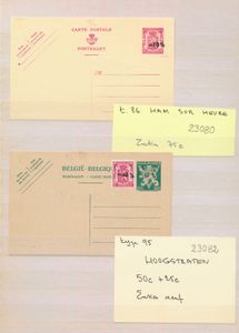 Studie van de opdrukken met catalogusnummer identificatie 30 PWST, goede basis, zm