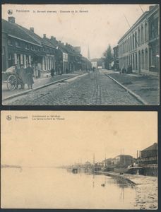 Hemiksem, old cards, including diptych (11 items)