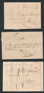 Précurseurs, 16 pièces, cachets et tarifs multiples, t/b