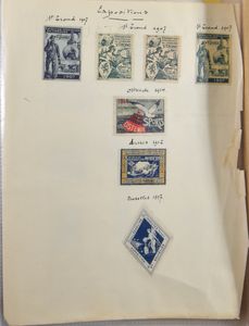 1896/1913 Verzameling vignetten van verschillende tentoonstellingen binnen- en buitenland, zm/m/ntz