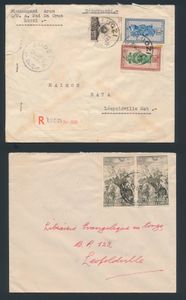 1947/1952 group of 13 covers franked with 50th anniversary of the victory over the slave traders issue, nice franking, sent to USA, Belgium, domestic, Switzerland, vf/f/to be checked