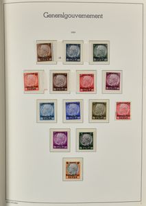Collection Generaalgouvernement, Böhmen und Mähren and Bayern in album, vf/f (High catalogue value)